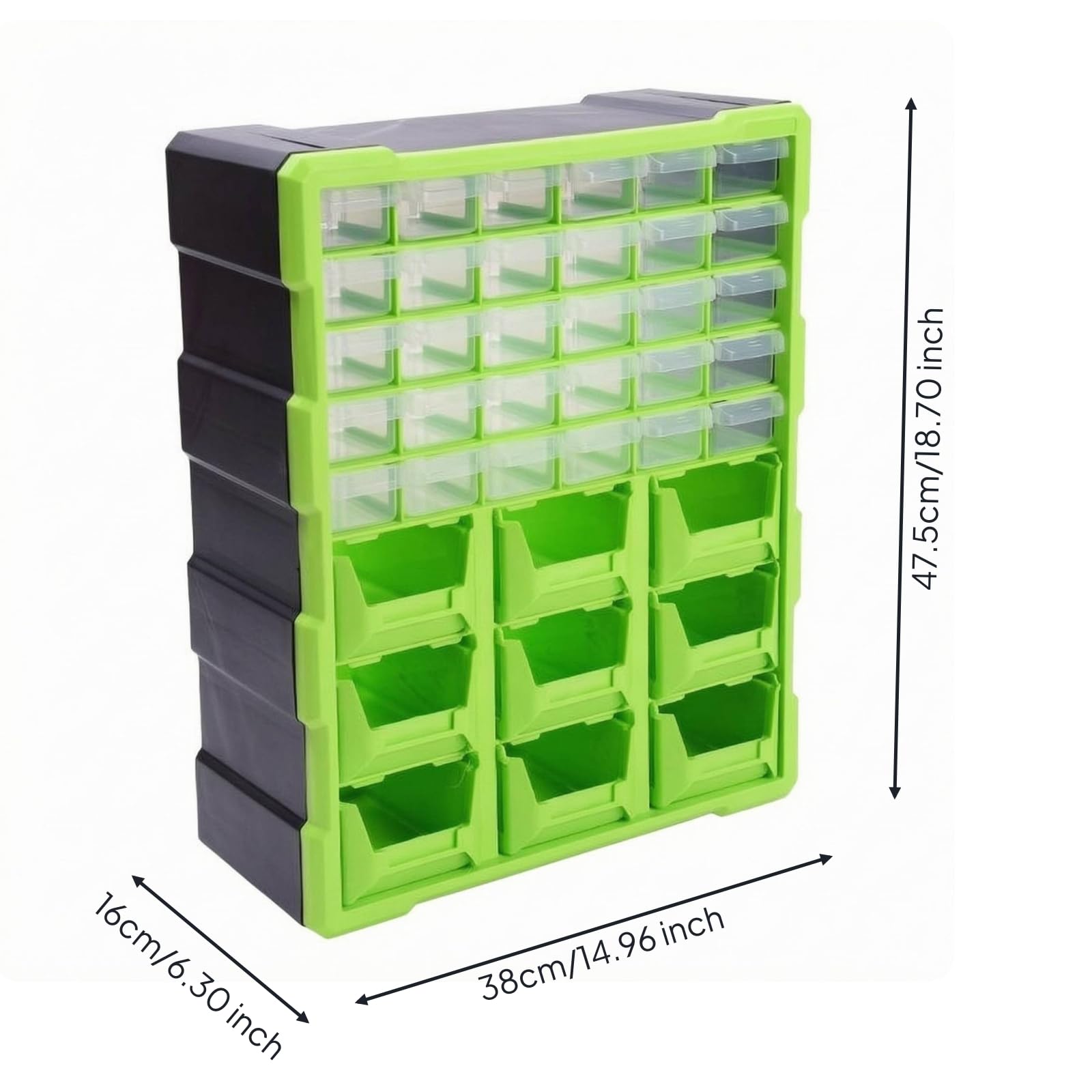 Mobile Organizer Cassetti Trasparenti Leggero Cassettiera Componenti Elettronici Multiuso Cassettiera PP Trasparente per Officina