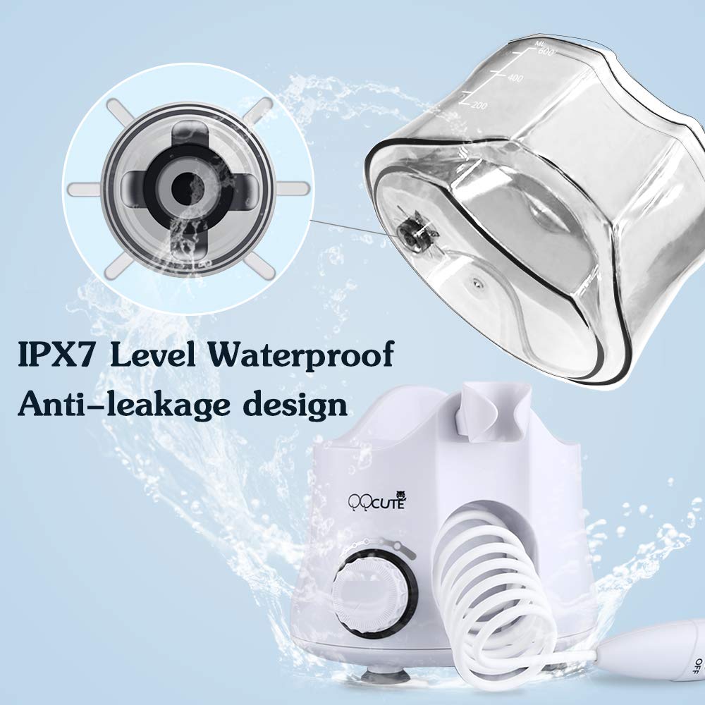 Water Dental Flosser for Teeth Clean Portable, with 7 Multifunctional Tips Electric Oral Irrigator, 600ml Capacity 10 Pressure Countertop For Family & Home Use