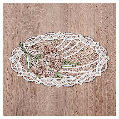 Deckchen Florica aus Echter Plauener Spitze Moderne Tischdecke in...