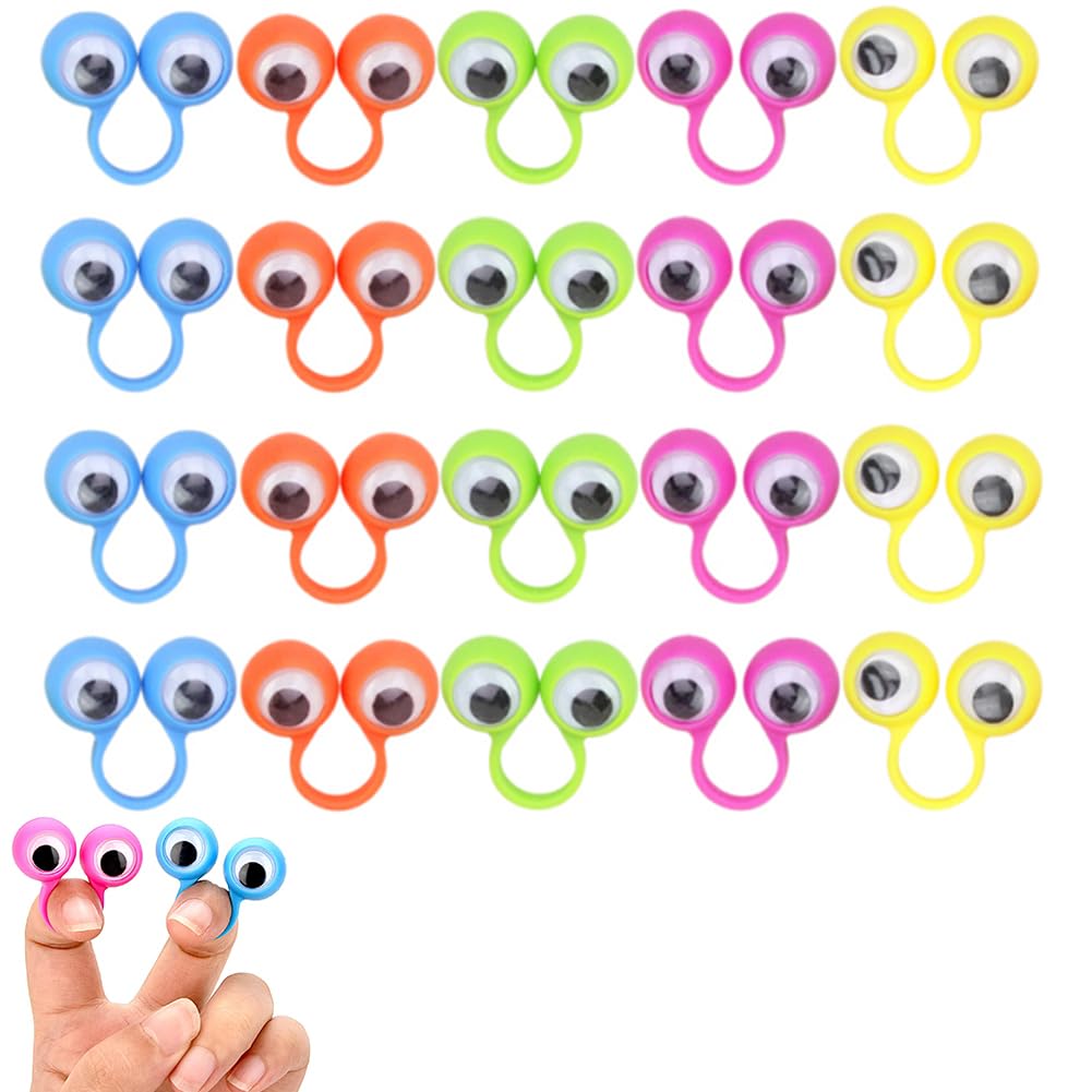 Felly 100 Pezzi Occhi Da Dito Marionette – Giocattoli Educativi Per Bambini – Anelli Con Occhi Mobili Per Giochi Di Ruolo E Feste