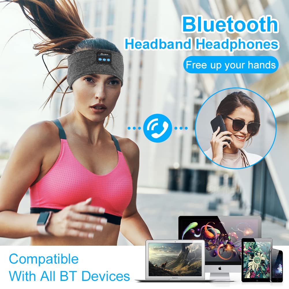 Cuffie per Dormire Senza Fili Fascia Sportiva Bluetooth Stereo Ultra Sottile per Allenamento Durante il Sonno