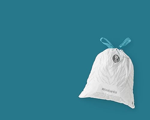 Miniatura 9 de Brabantia PerfectFit Bolsas de basura (tamaño W1.3 galones) forros de plástico grueso con asas de cordón (40 bolsas)