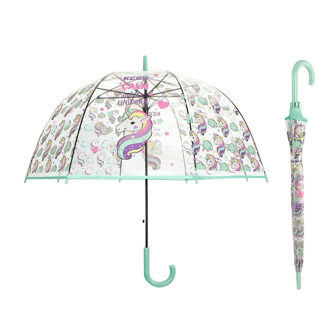 VIDHI TRADELINK Unicorn Umbrella Multicolor for Kids Girls and Boys Dome Shape with Plastic Handle-image-20