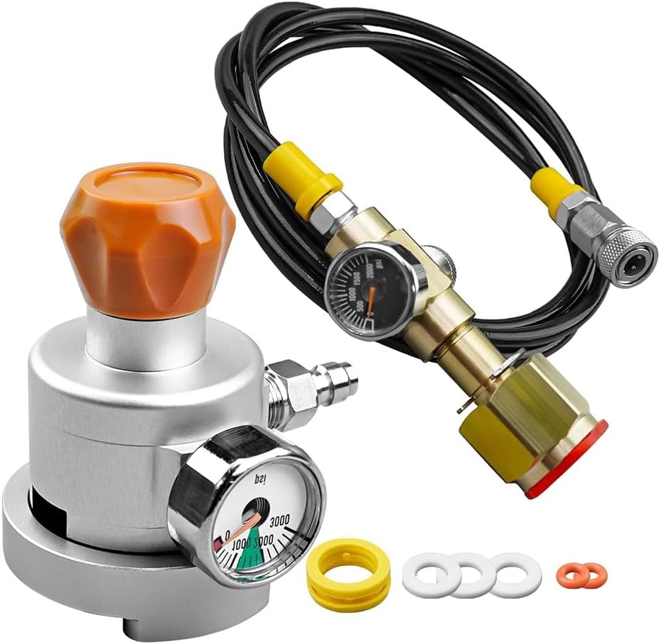 JINdanju CO2 Refill Adapter Set with Quick Connect Pressure Gauge & Horse for Soda Making : Amazon.com.au: Home