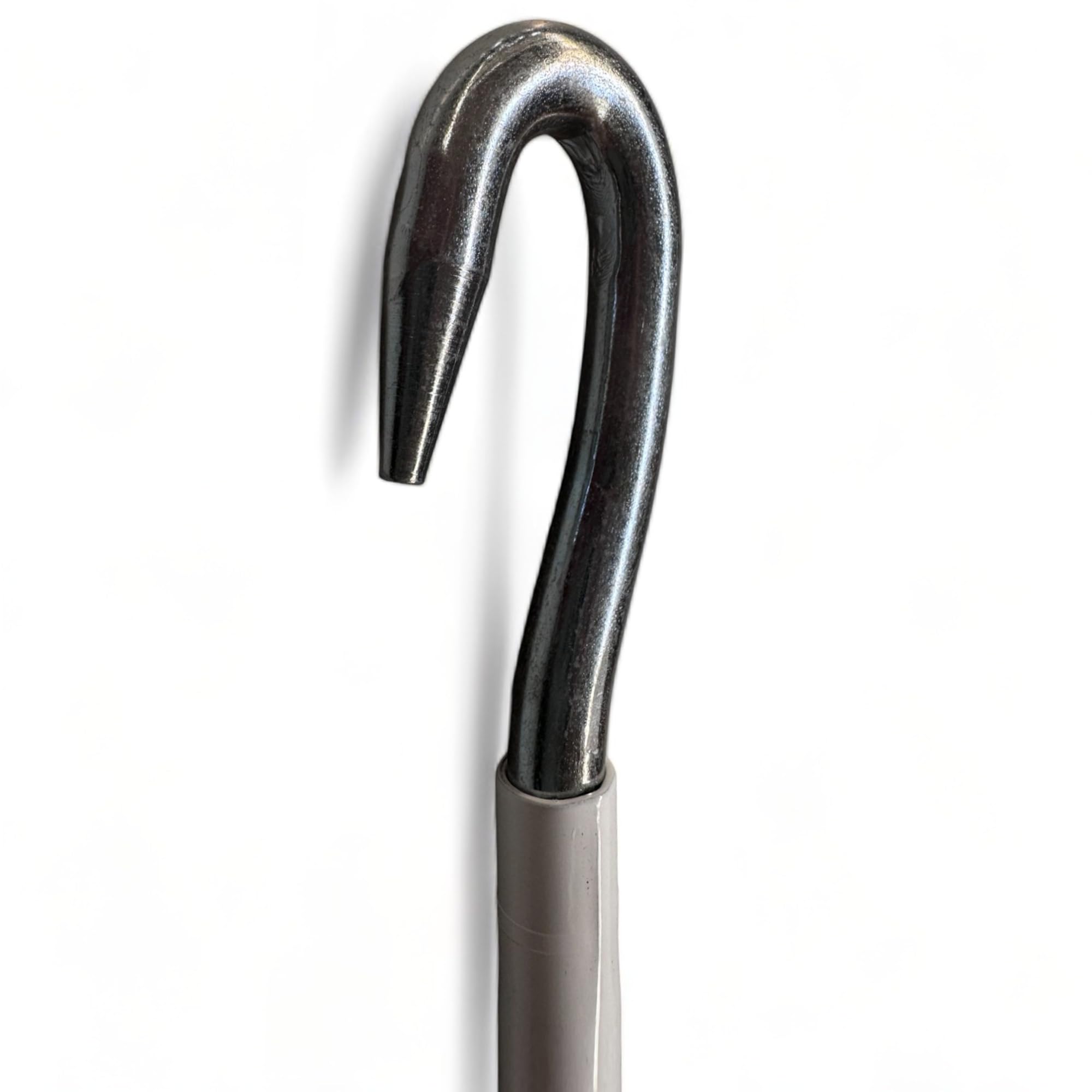 Teletoldo – Manivela Profesional para Toldo 150 cm ● Tubo de Acero + Maneta de Poliamida + Gancho de Zamak ● De Regalo Soporte de Pared con Tornillos – Blanco
