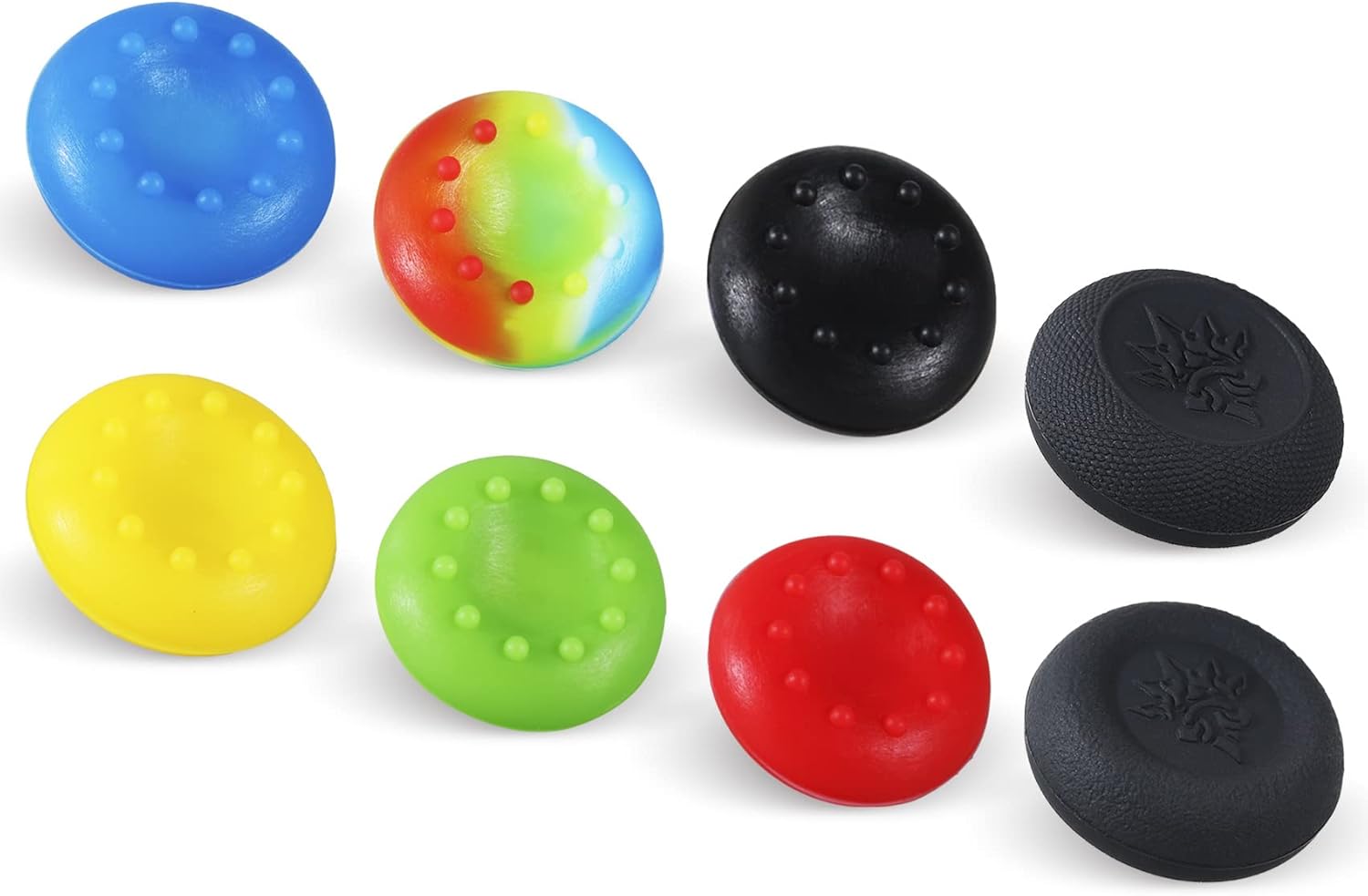 Performance Joystick Analog Stick Thumb Grips Set of 8 Compatible with PS5, PS4, Xbox Series X/S Xbox One, Switch Pro Controller