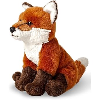 Uni-Toys - Red Fox Sitting - 21 cm Height - Plush Fox - Plush Toy Cuddly Toy