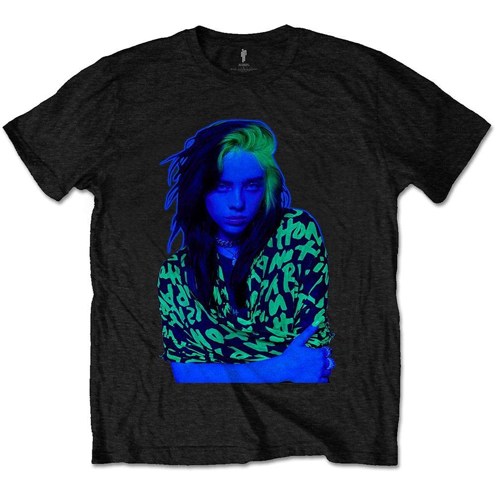 Rock Off Billie Eilish 'Press Photo' (Black) T-Shirt (Medium)