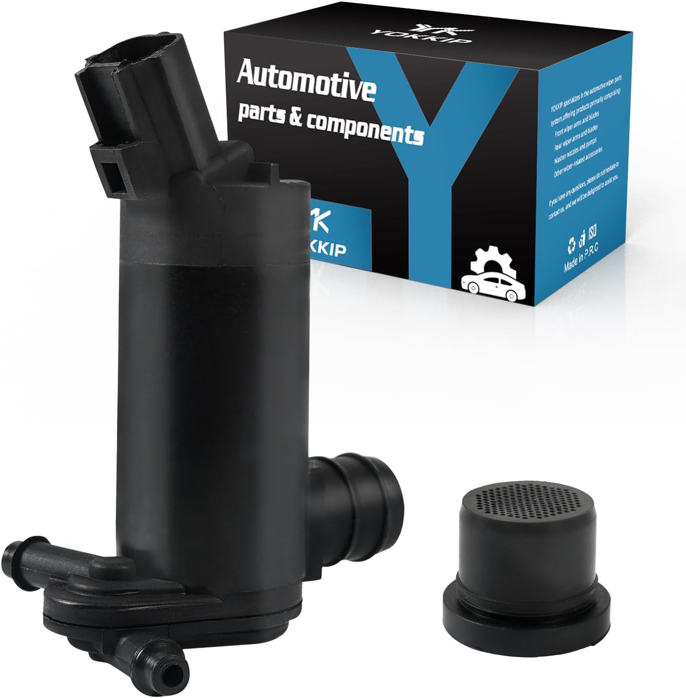 Premium Windshield Washer Pump Replacement for Expedition Limited 98-17, Explorer 98-10, 00-05 Excursion, Lincoln, Mercury -Replaces OEM: 6F9Z-17664-A, F75Z-17664-BA