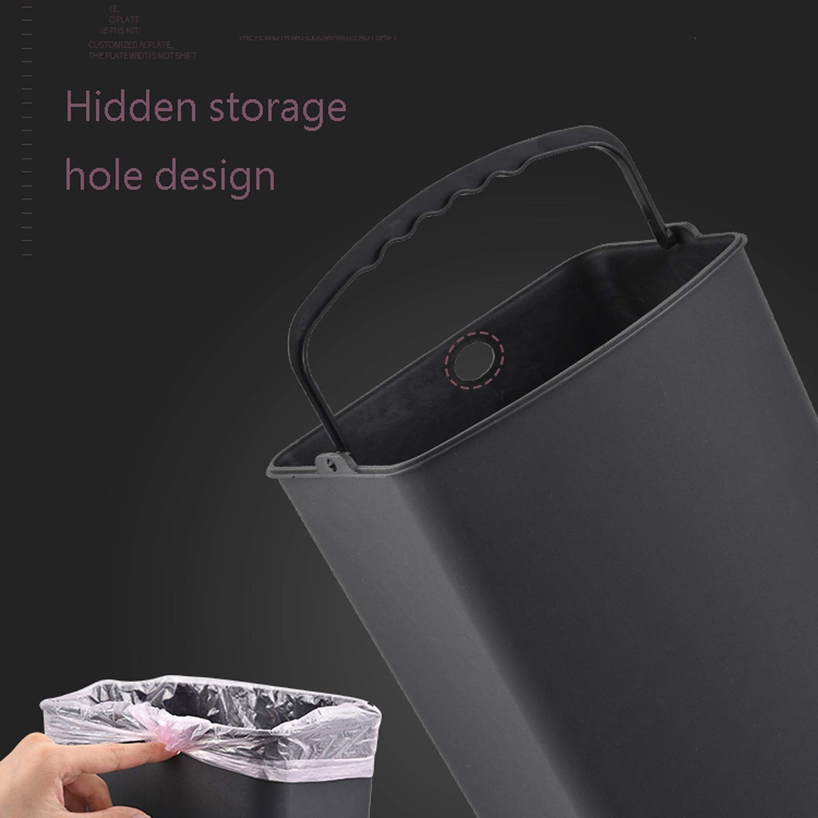 Papelera De Interior Moderna Y Sencilla De Acero Inoxidable, con Pedal, Plegable Y Creativa, Color Oro Rosa, 7 L.