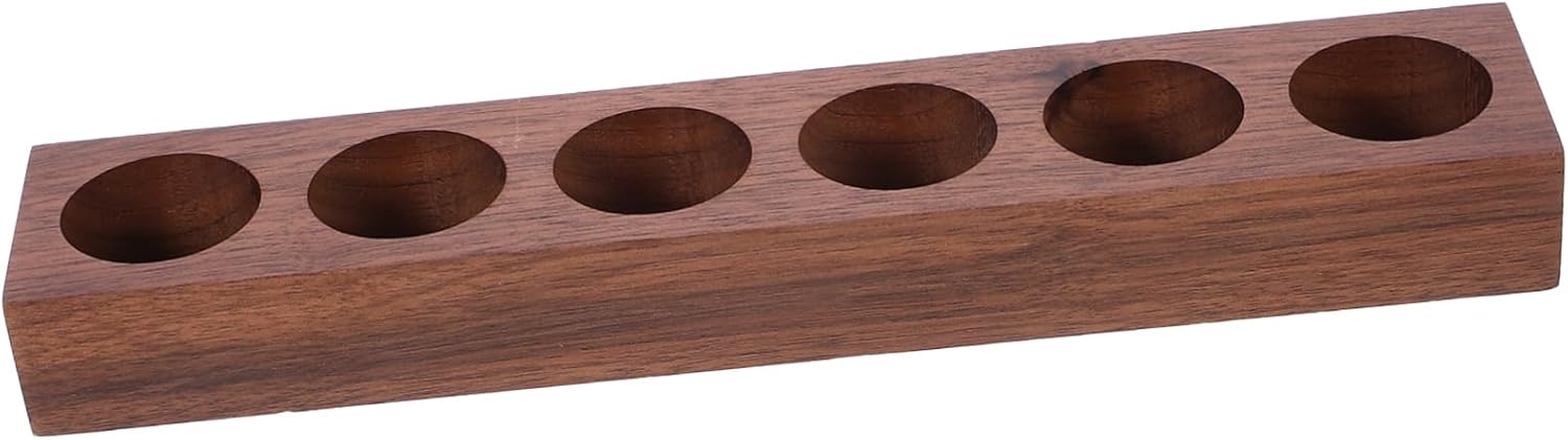 Garneck 4pcs Wooden Coffee Bean Test Tube Rack Display Stand Storage Rack Test Tube Holder