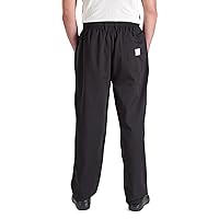 Vista 2 de Mercer Culinary Millennia - Pantalones de cocina unisex en dientes de perro, Negro