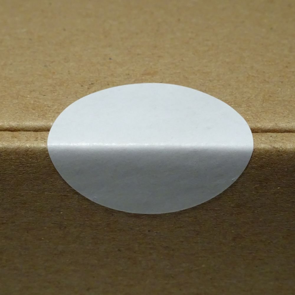 Chiusura etichette su rotolo – bianco – ø 50 mm – 4.000 pezzi – permanente