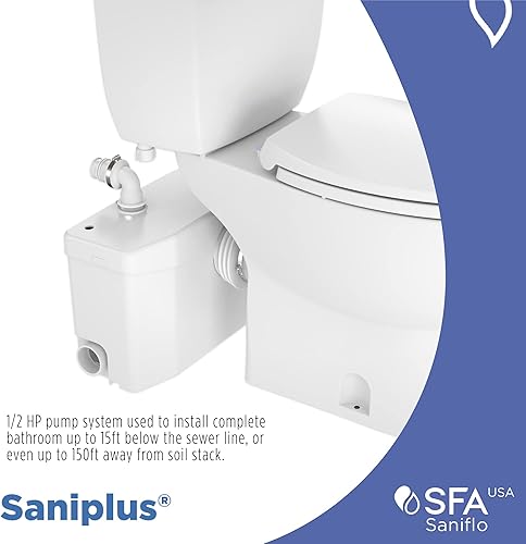 Miniatura 3 de SANIFLO Saniplus - Bomba maceradora - 12 HP - residencial y comercial
