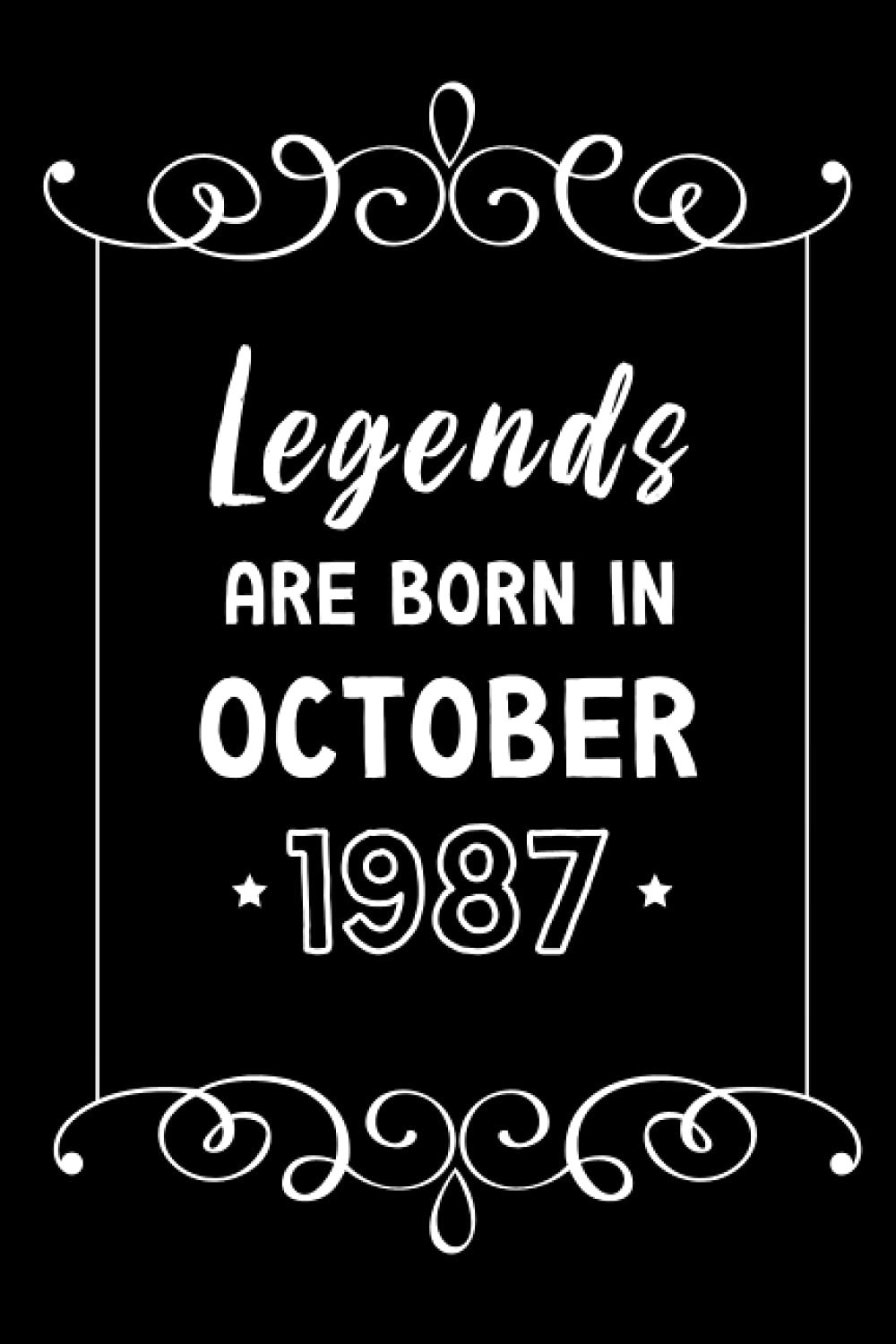 Legends Are Born in October 1987: 34th Birthday Present For Men and Women Born in The 80s