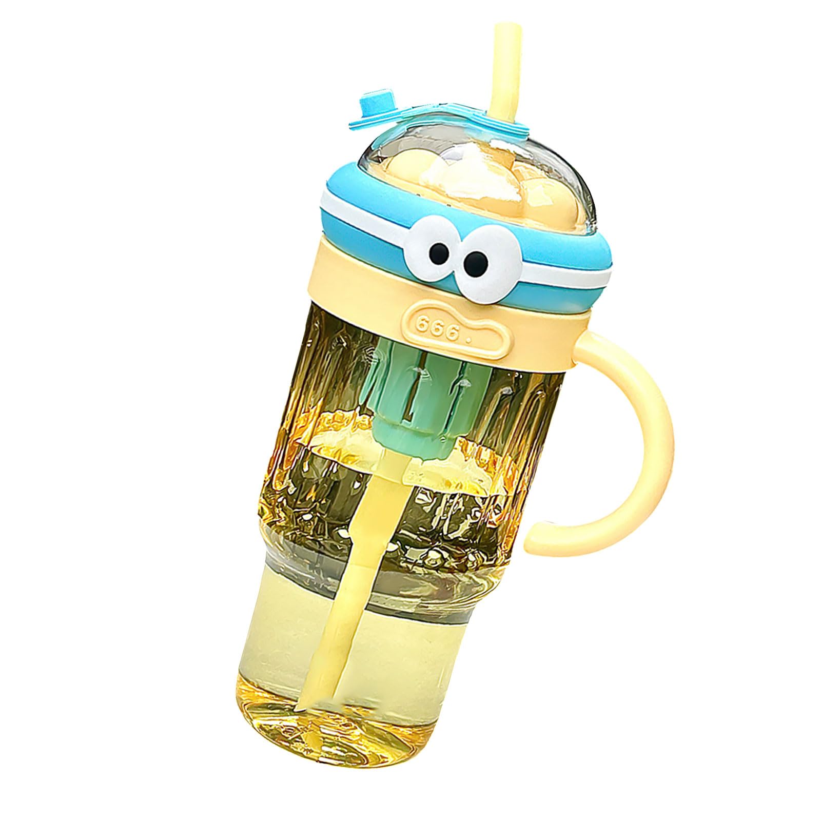 Xinsheinelry Straw Drinkware Large Ice Cup Water Bottle with Handle for Campers Multipurpose Beverage Container for Girls Beverage Container