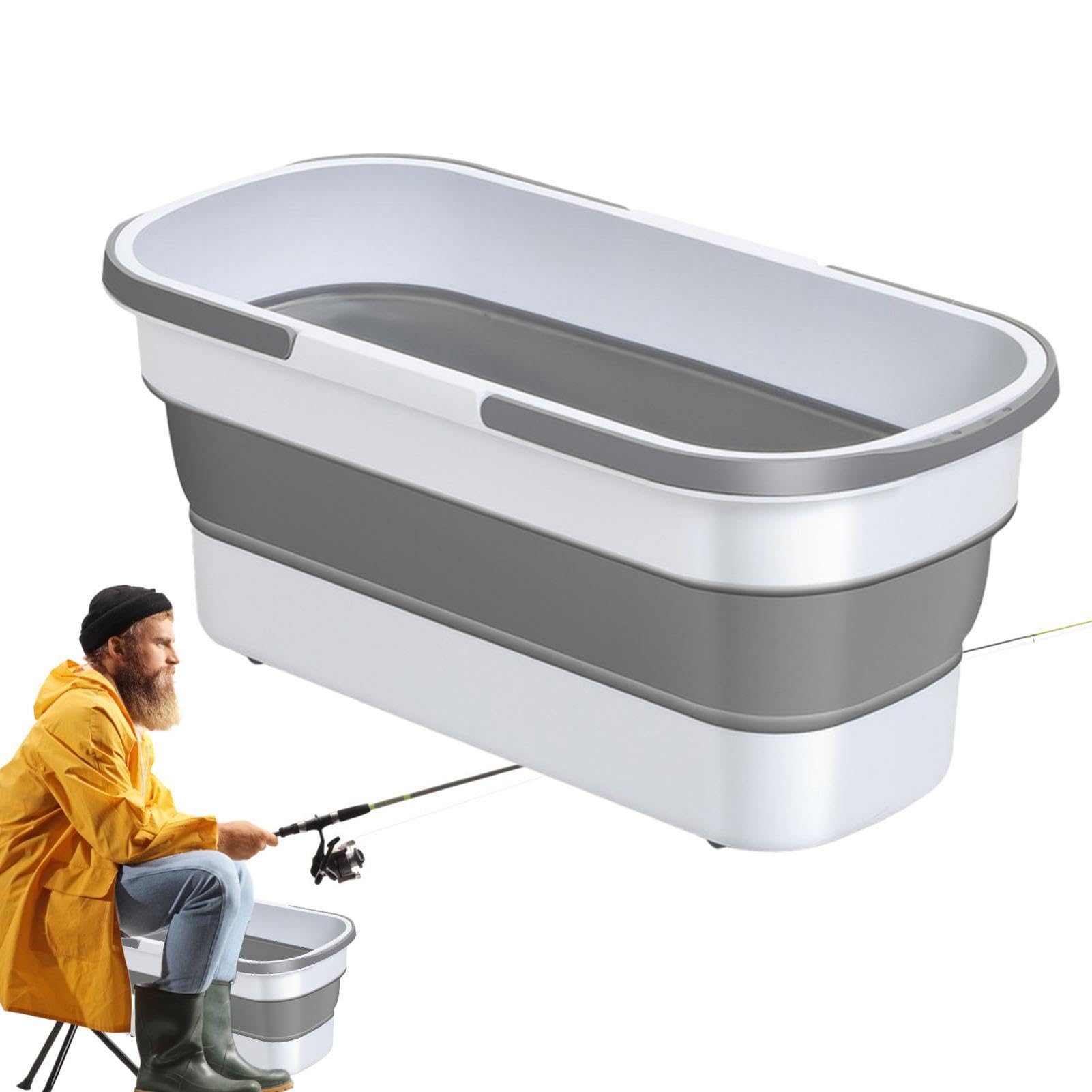 Baignoire portative à roues pour un bain confort à la maison ou session de pêche