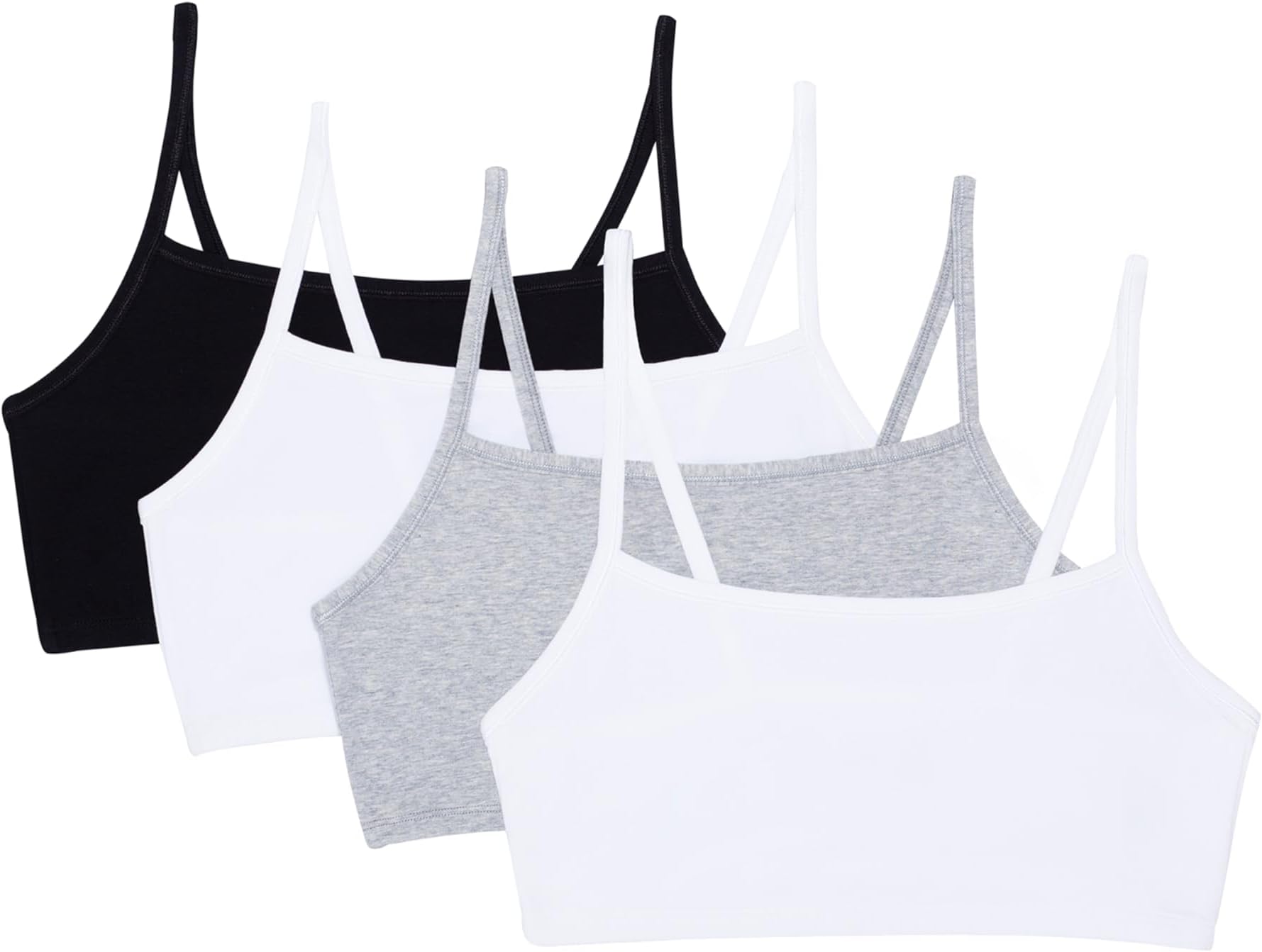 Women's Spaghetti Strap Cotton Pullover Sports Bra Value Pack