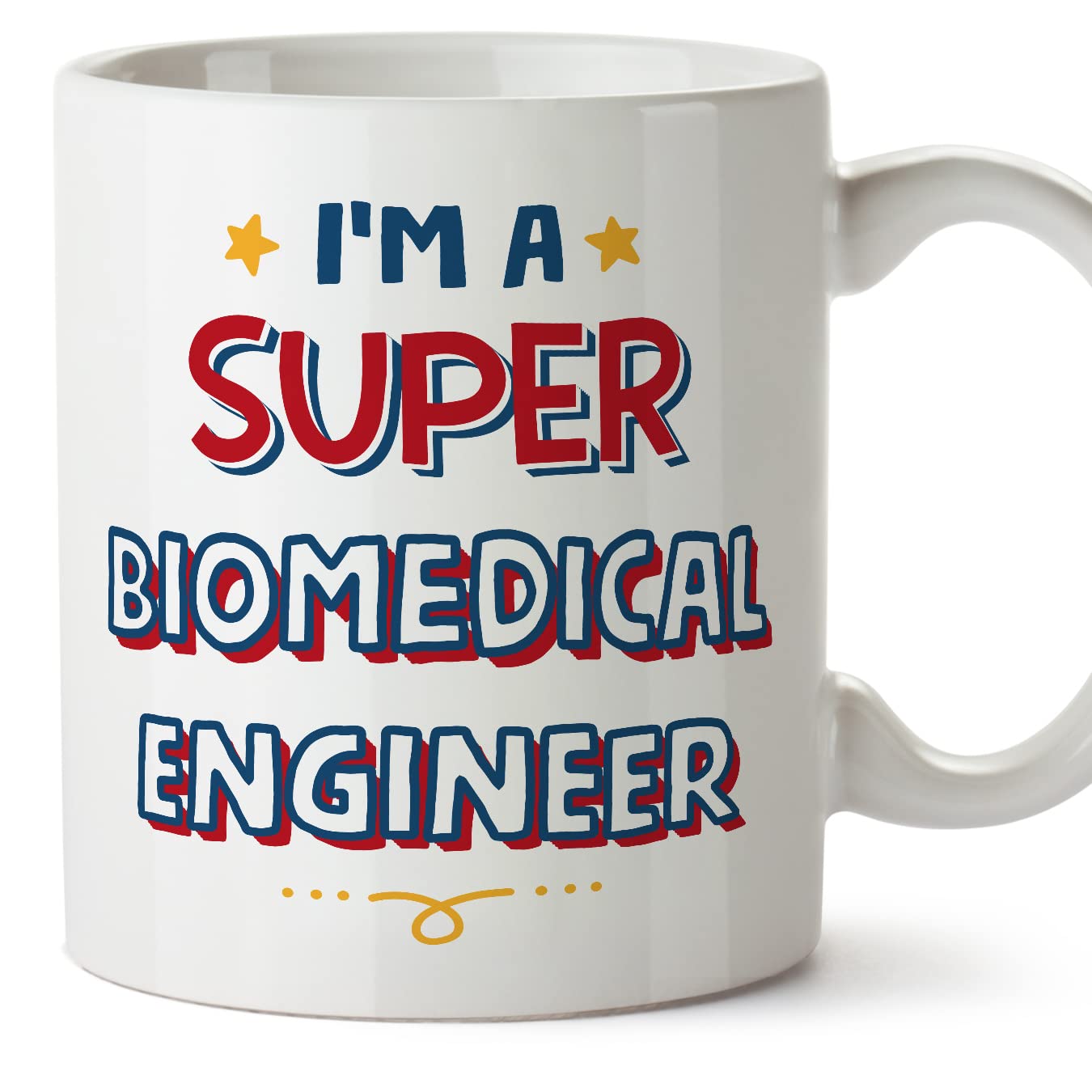 MUGFFINS Biomedical Engineer Mug - in English - I'm Super - Funny Gift for Colleagues - Ceramic 11oz Mug