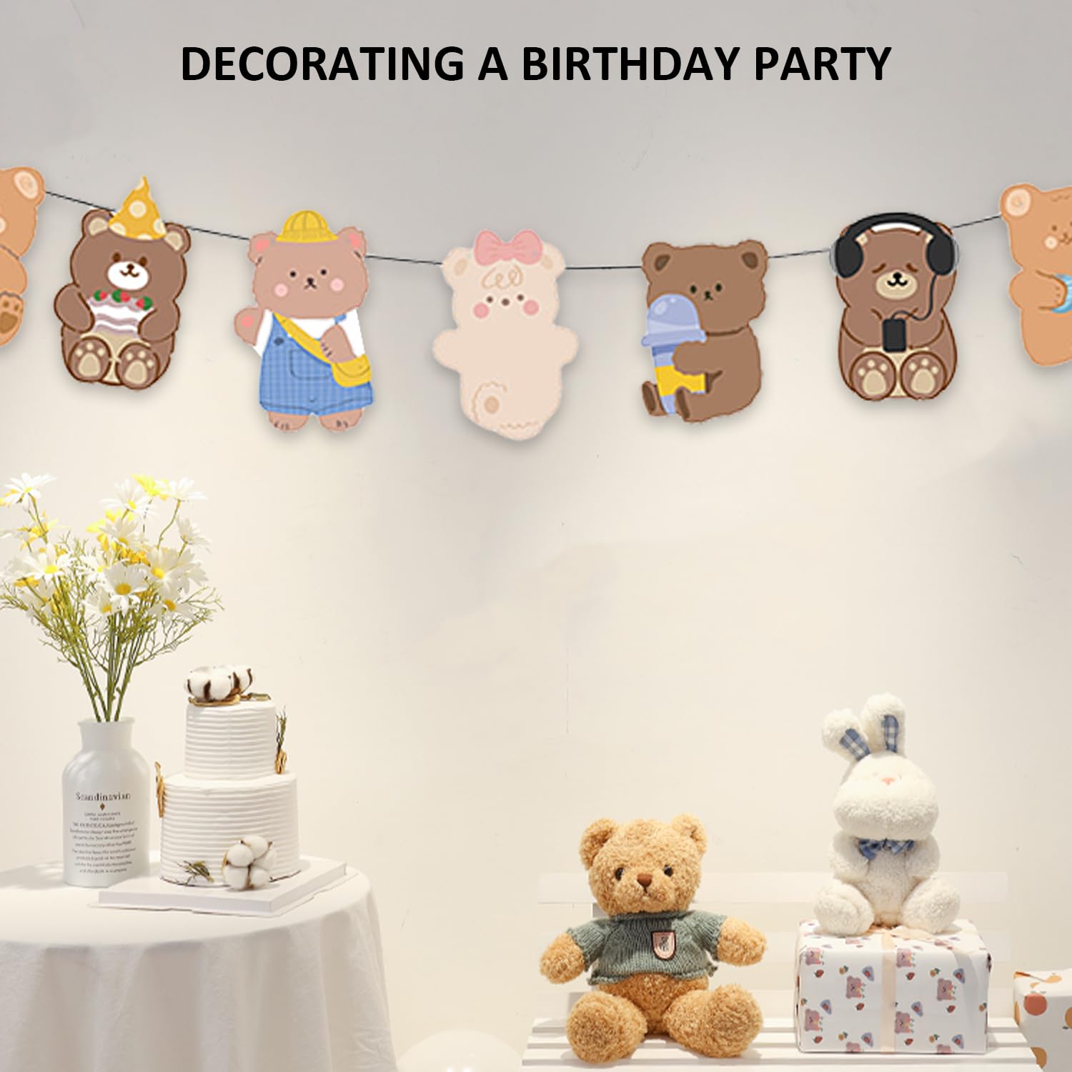 Confettis De Table Ourson Rose Et Brun - Déco Festive