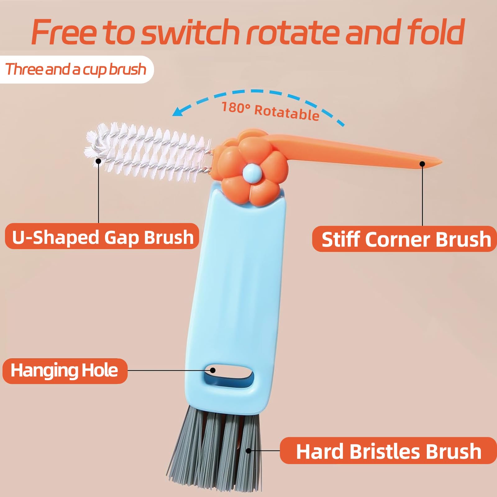 Brosse De Nettoyage 3 En 1 Pour Mélangeurs Et Bouteilles De Maquillage White 92622402