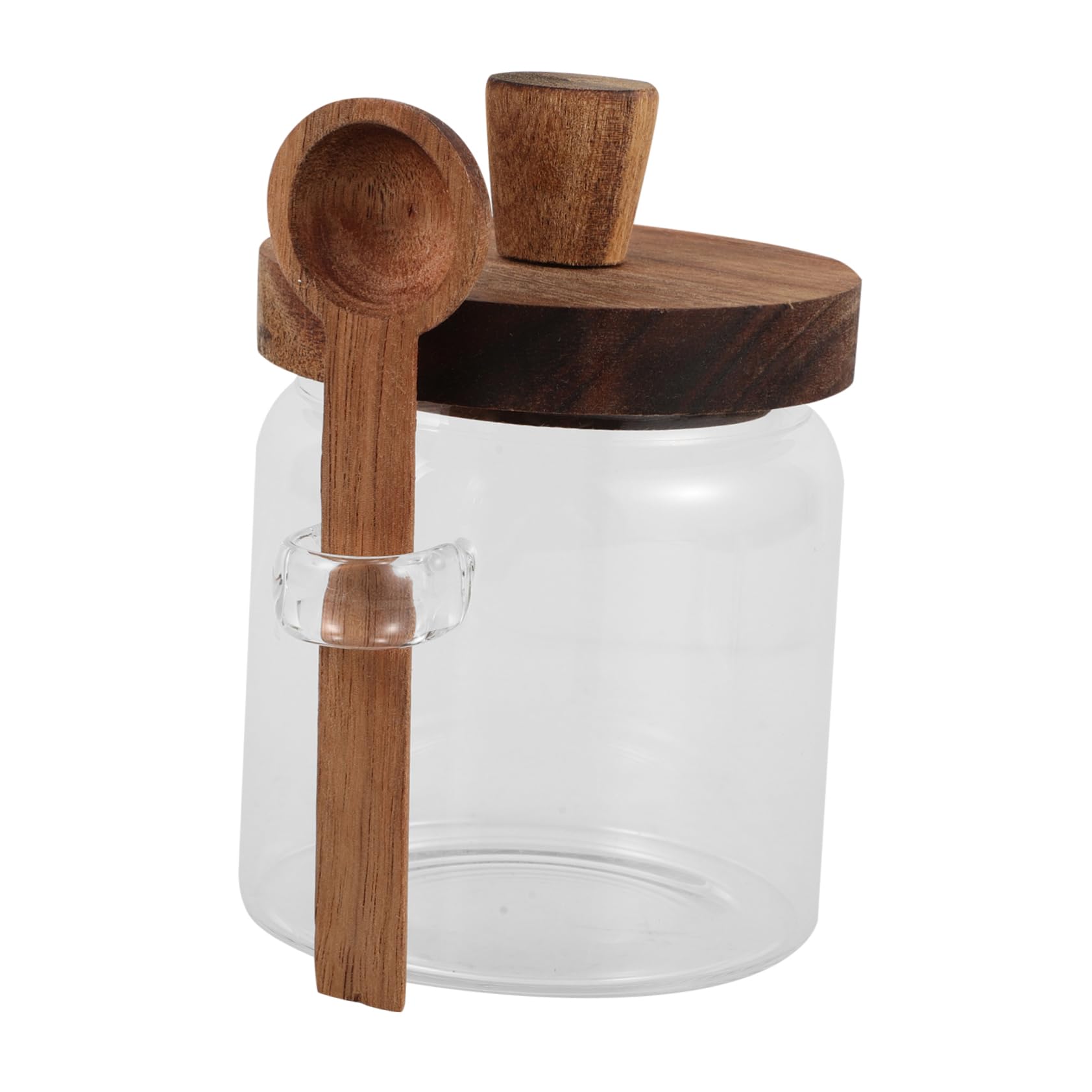 Amazon｜FRCOLOR ガラス調味料瓶 蓋と木製スプーン付き 密閉