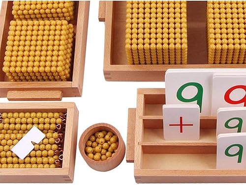 Miniatura 4 de Kghios Montessori Cuentas de oro Materiales Sistema decimal Banco Juego Montessori Matemáticas Matemáticas Materiales de Ayuda para la Enseñanza