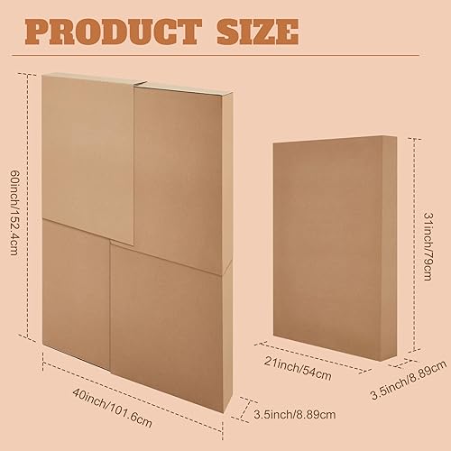 Miniatura 2 de Ireer 2 juegos de cajas móviles grandes para espejo de imagen, caja de espejo grande de 40 x 60 x 3 12 pulgadas, cajas de TV de pantalla plana