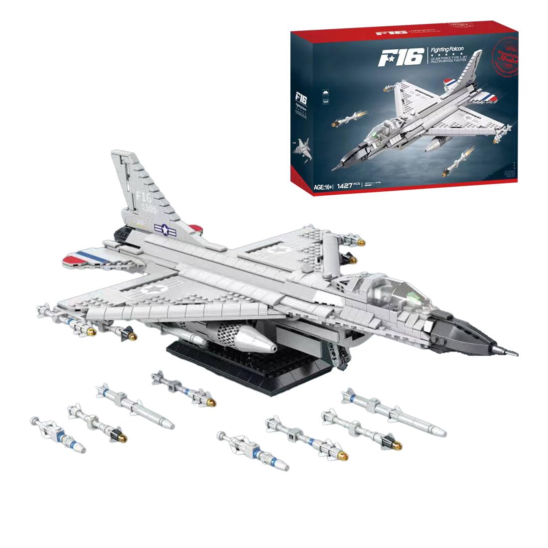 Luminda F-16 Military Fighter Jet Building Block Set, Air Force Fighter Jet  Aircraft Building Blocks, 1427Pcs Modern Military Airplane Building Blocks  Toy Compatible with Lego, Building Sets - Amazon Canada