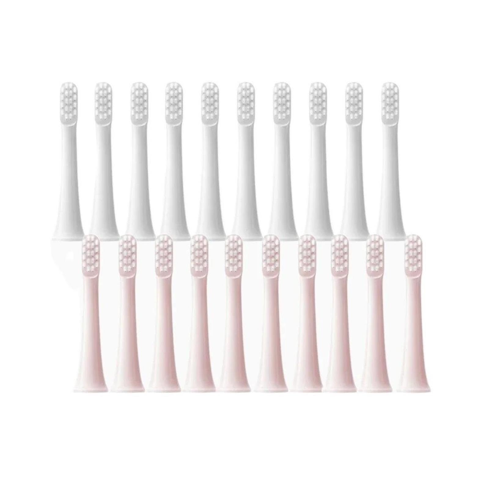 Testine Di Ricambio, Compatibile Con XIAOMI, T100 | Testine soniche con setole morbide per spazzolino elettrico da adulti(4White 4Pink)