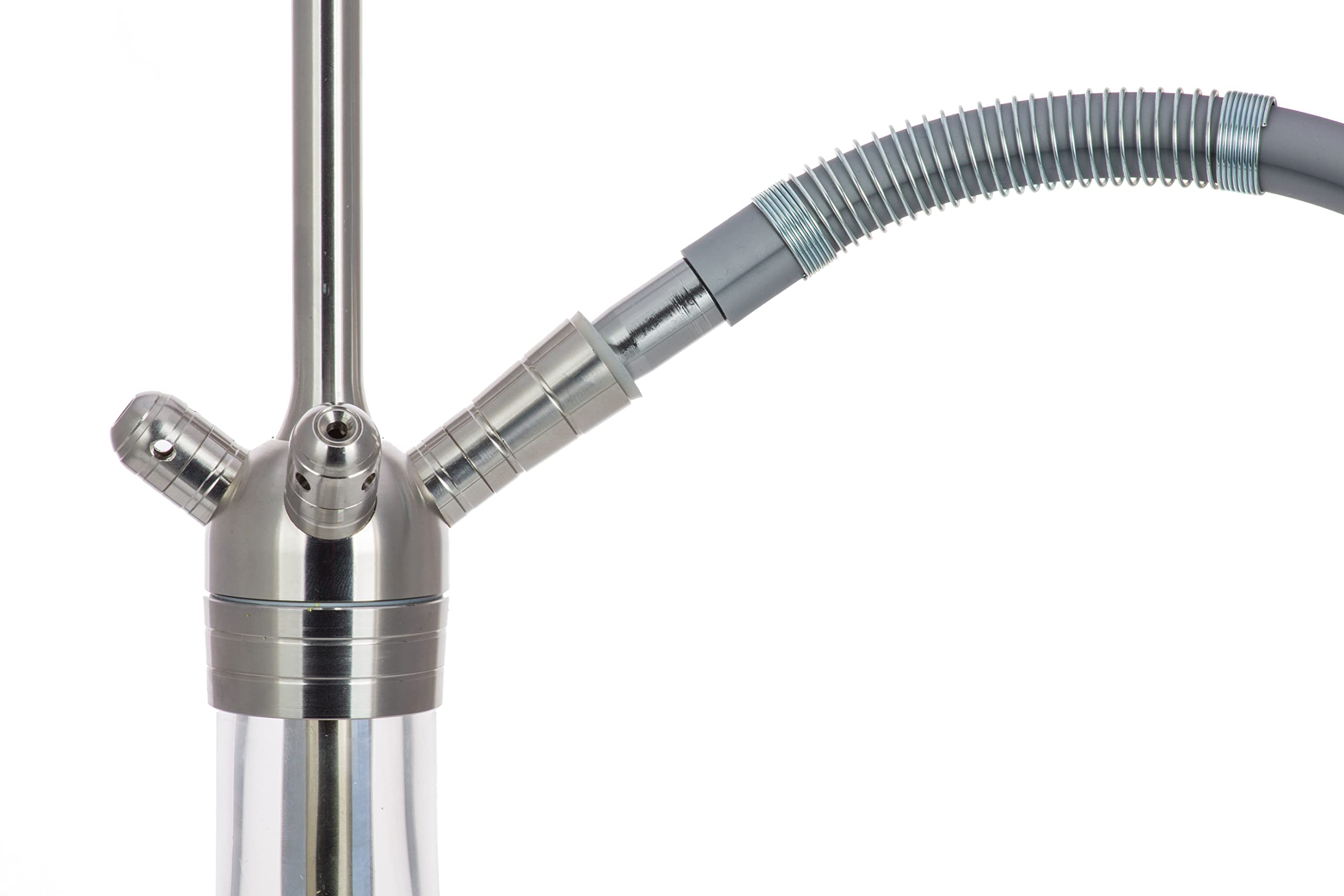 5 Piece Set Shisha Hookah Hose Spring Kink Protection Spring Kink Protection for Water Pipe - Accessories Silicone Hose Silicone Hoses - for All Water Pipes (Silver) DON PABLO SHISHA WORLD