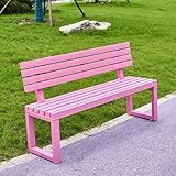 ZYGPH Robuste Gartenbank aus Metall mit Rückenlehne – Terrassenbank aus Gusseisen für Parks und Gärten, langlebige, stilvolle und Bequeme Sitzgelegenheiten für Außenbereiche