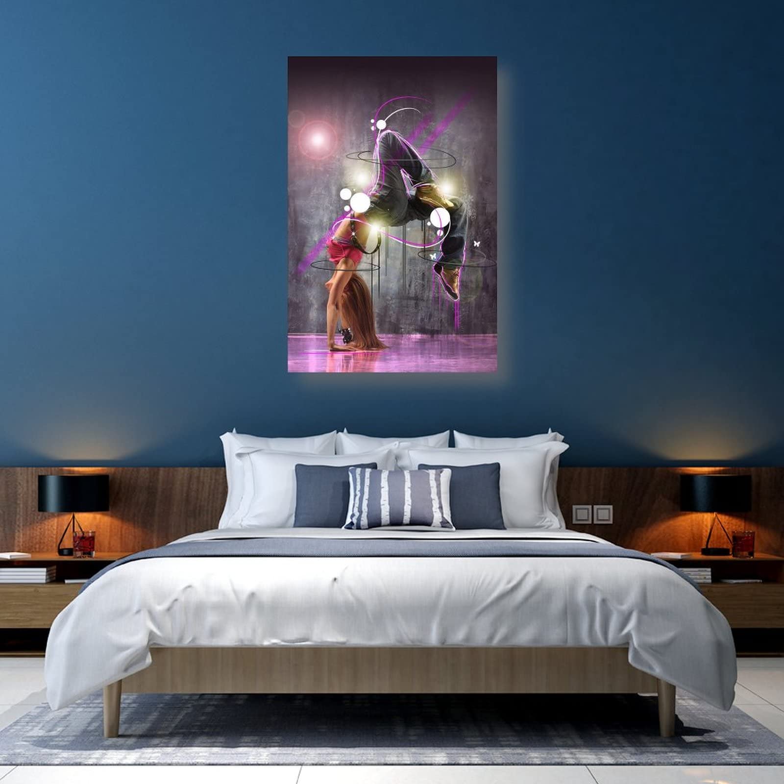 HipHop Dance Cool Girl - Poster artistico su tela, da parete, 50 x 75 cm