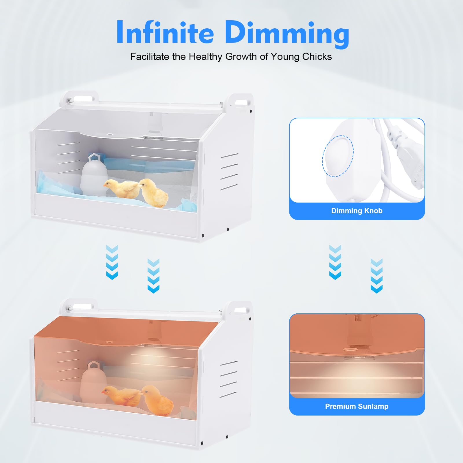 Caja De Cría De Pollitos,220V Incubadora Breeding Box Breeder Máquina De Criador De Pollo Totalmente Automática Con Termómetro,Para Reptiles De Aves De Coral