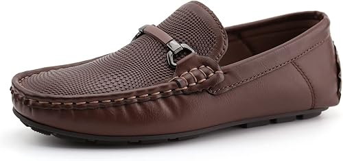 JABASIC Mocasines Penny para niños, estilo casual, sin cordones, zapatos de vestir para niños