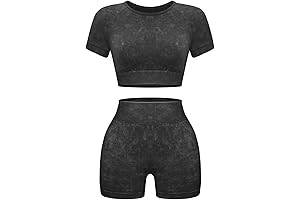 Seamless Women's Acid Wash Yoga Workout Sets