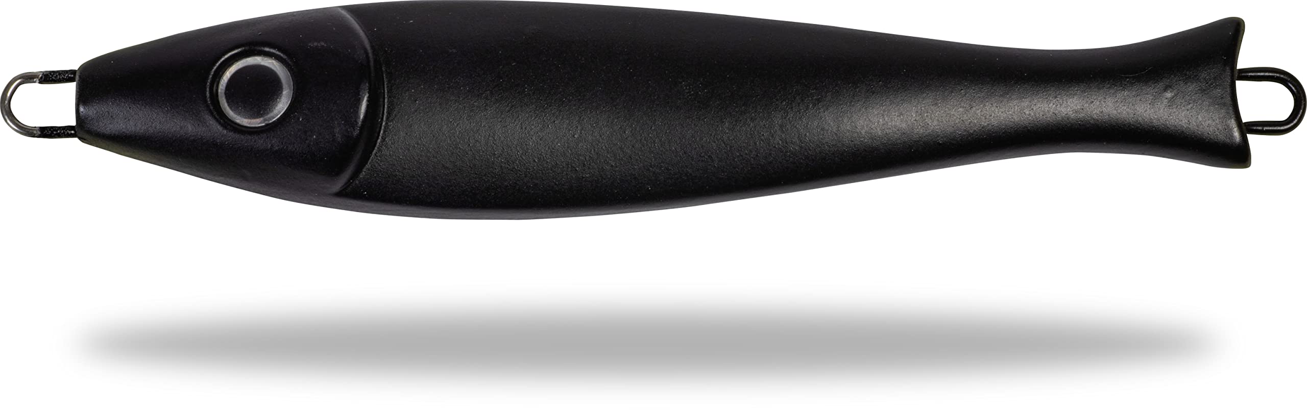 Rhino Premium Big Head Pilker przynęta wędkarska do wędkowania morskiego, sztuczna przynęta na duże głębokości w Norwegii o klasycznym kształcie, ostre i stabilne haczyki wędkarskie, czarna, 400 g