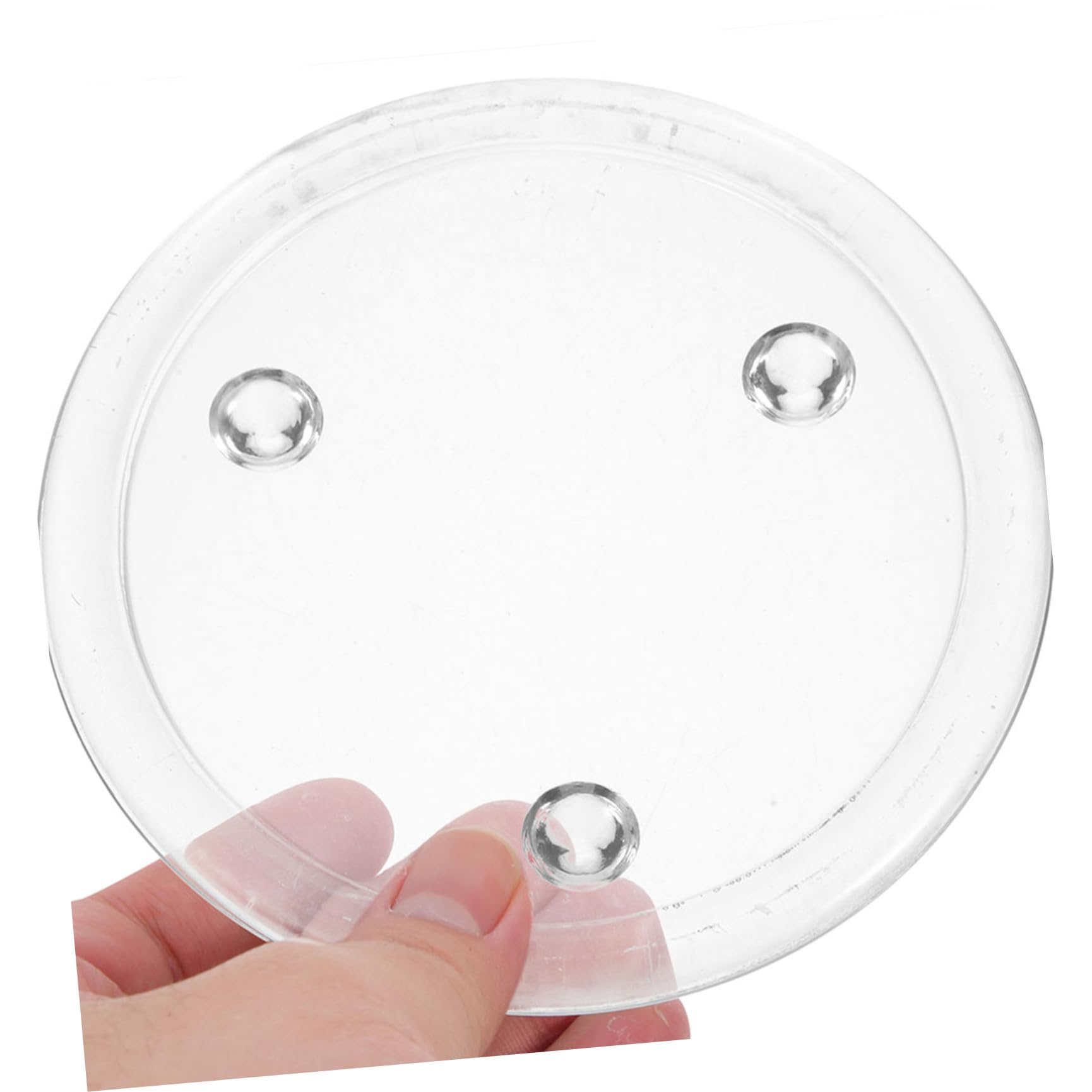 Garneck 6 Piezas Plato Redondo para Velas de Vidrio Transparente para Mesa