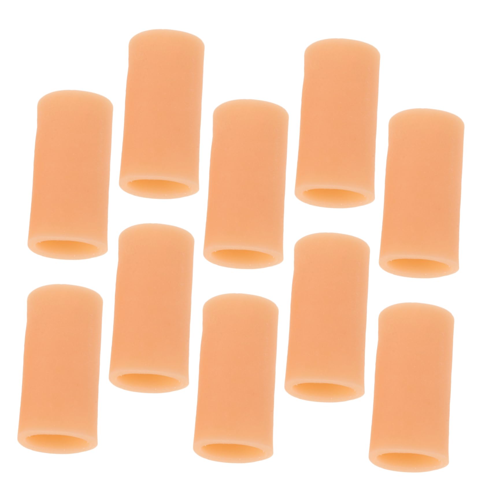 FOMIYES 15 Pairs Finger Protector Toe Fingertips Covers Finger Protecting Cover Gel Finger Cots Finger Brace Finger Covers Finger Guard Protectors Finger Caps Sleeve Khaki