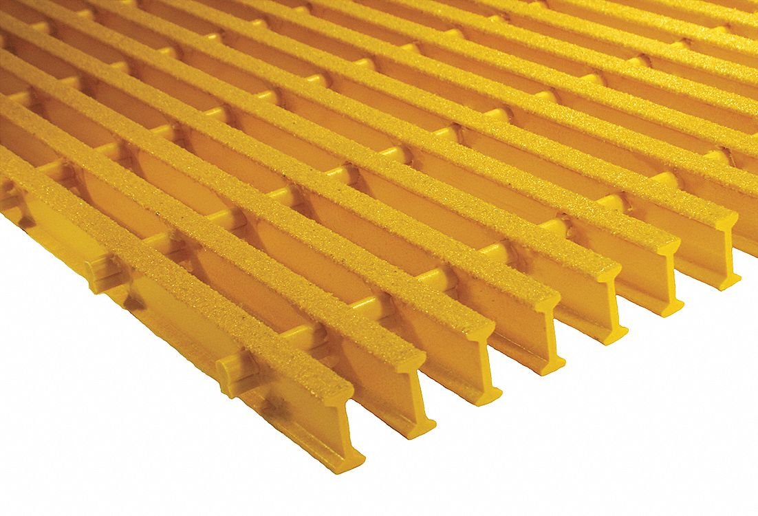 Industrial Pultruded Grating, Span 5 ft.