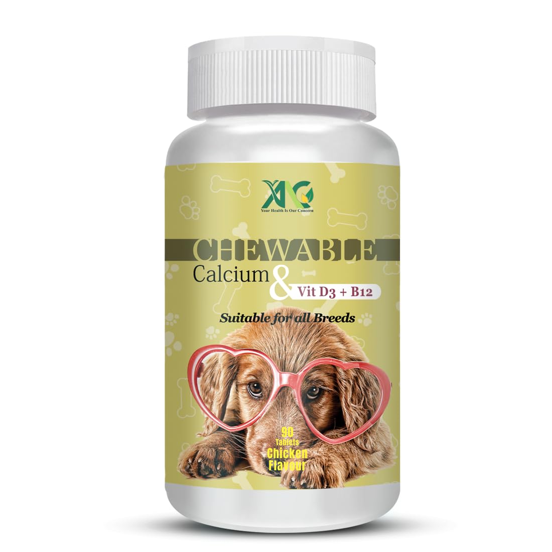 ANC Chewable Calcium Tablets Calcium for Dogs Supplement with Vitamin D3, B12, Magnesium & Zinc | Chicken Flavour (90 Tablets) (B0CNW8CTW9) Amazon Price History, Amazon Price Tracker