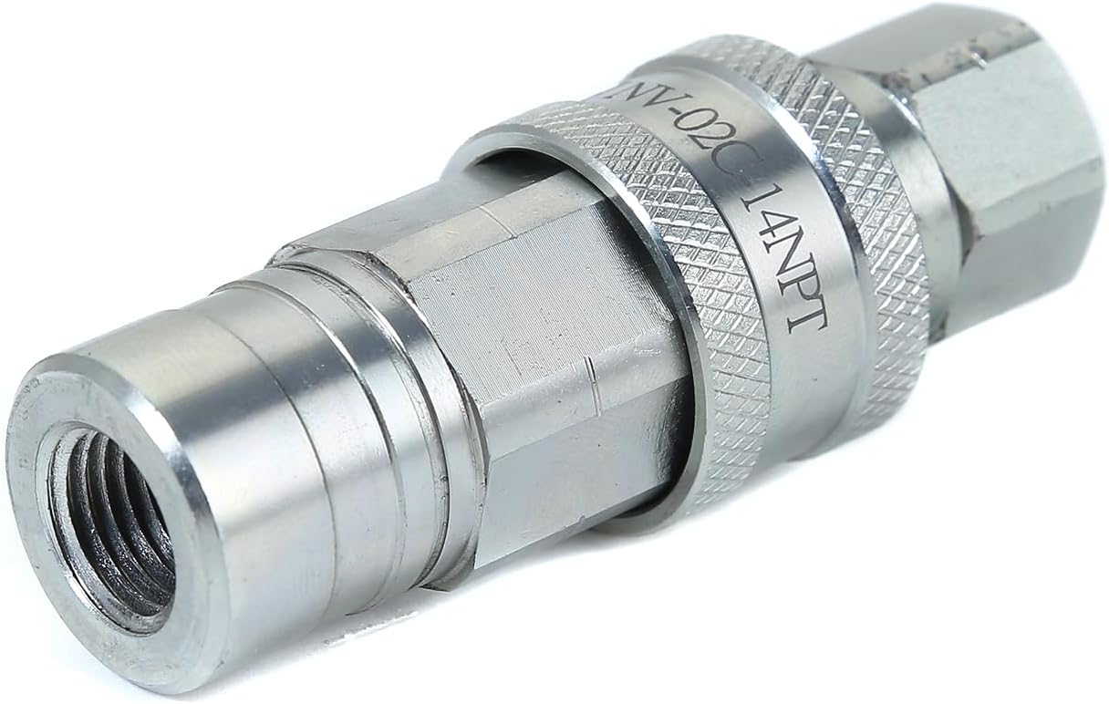 YESAY Hydraulic Quick Connect Coupler AM102487 AM102420 1/4" NPT Thread Compatible with John Deere 1023E 1026R 2320 1450 1550 1570 1585 410 419 420 430 460 510 512