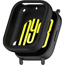 LOKEKE Compatible with Redmi Watch 5 Active Protective Case Cover, Silicone Protective Case Cover Shell Compatible with Redmi Watch 5 ActiveBlack