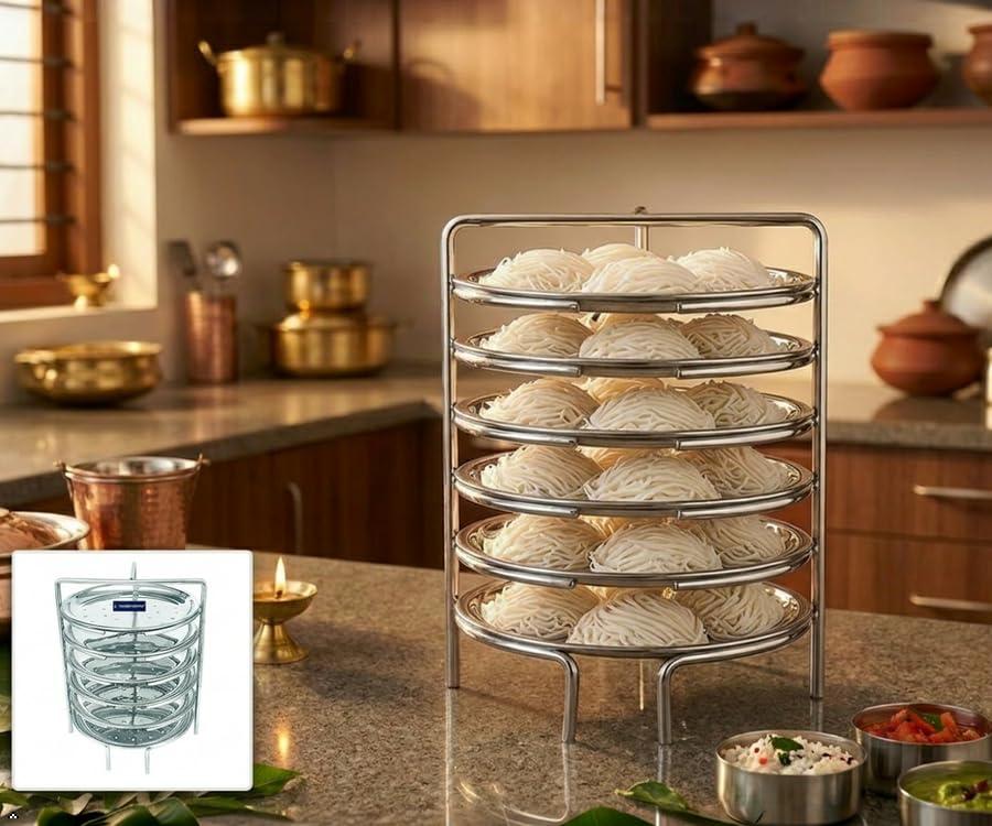 Image of Tennyson Stainless Steel IDIYAPPAM Stand 6 Plates