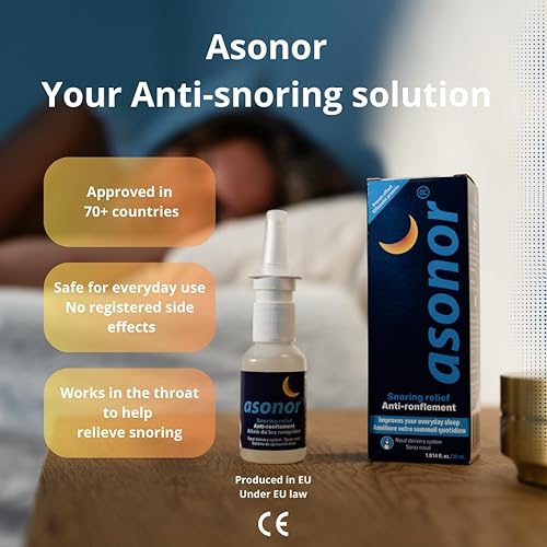 Miniatura 2 de Asonor Spray nasal para ronquidos, gotas rápidas para dormir mejor, alivio natural de la respiración, ayuda a abrir la garganta y el paso del aire