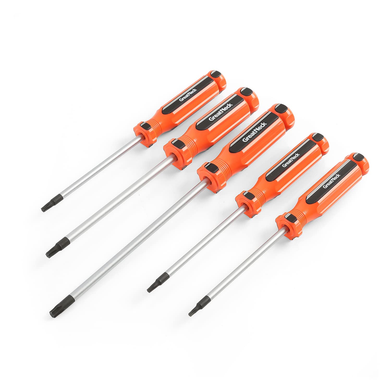 5-PC Torx Screwdriver Set, T10-T30 TORX Drivers, Chrome Vanadium Steel Screw Drivers, Star Screwdriver Magnetized Tips, Screw Driver Acetate Handles,