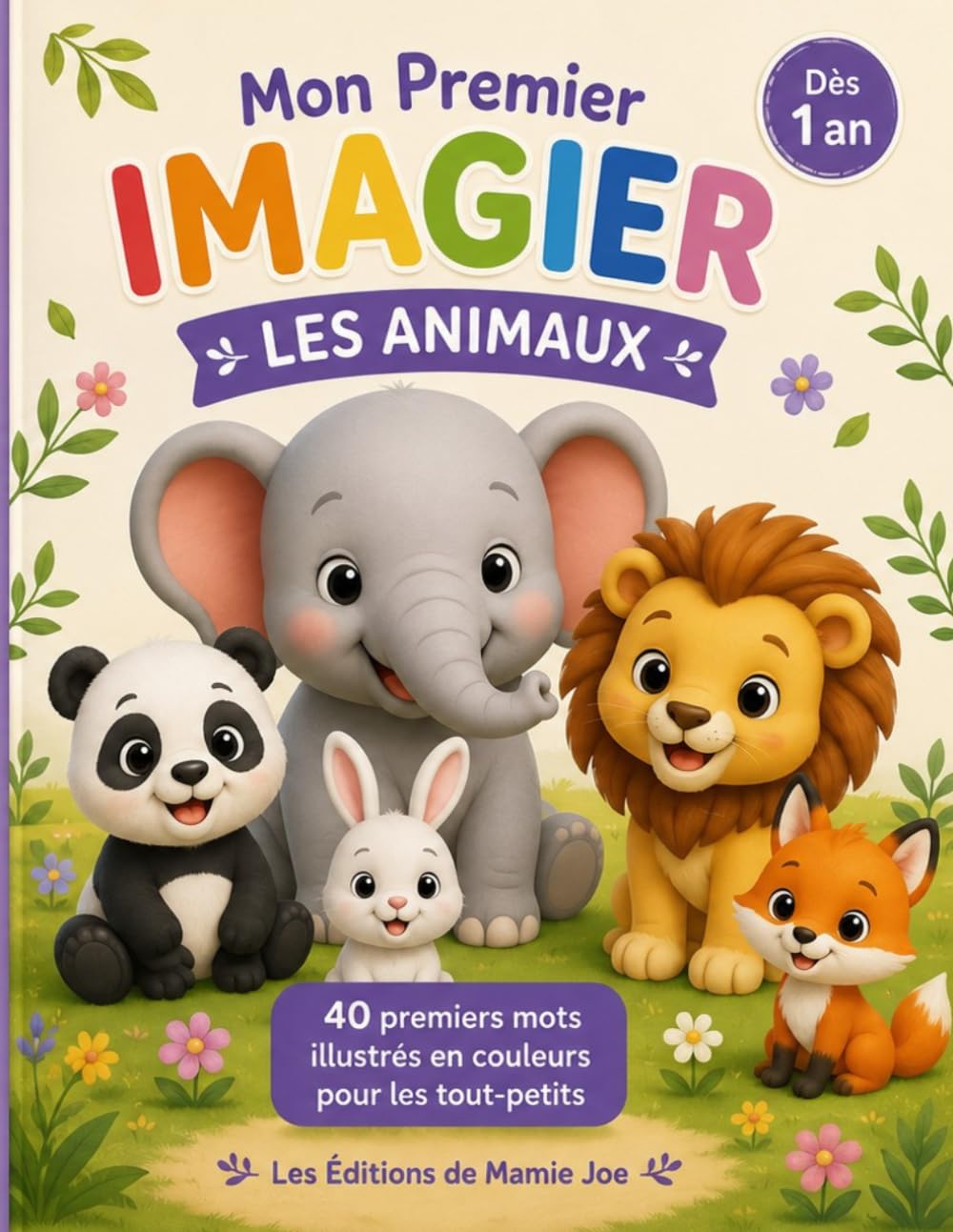 Mon Premier Imagier – Les Animaux: 40 premiers mots illustrés en couleurs pour les tout-petits dès 1 an | Un imagier ludique pour apprendre le vocabulaire