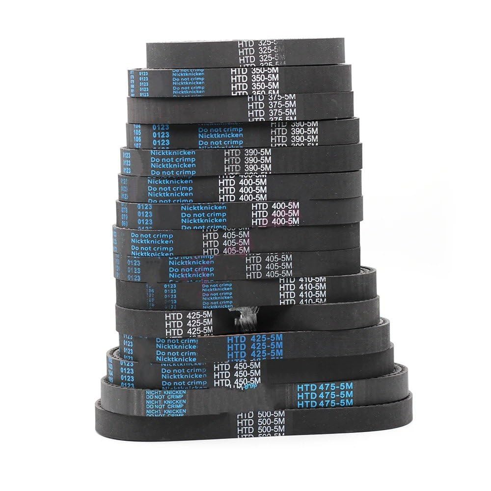 Correas Transmisión Correa Distribución Caucho Para HTD5M Ancho 15Mm Largo 305 315 325 335 345 350 355 365 370 375 380 385 390 395Mm(395mm,10pcs)