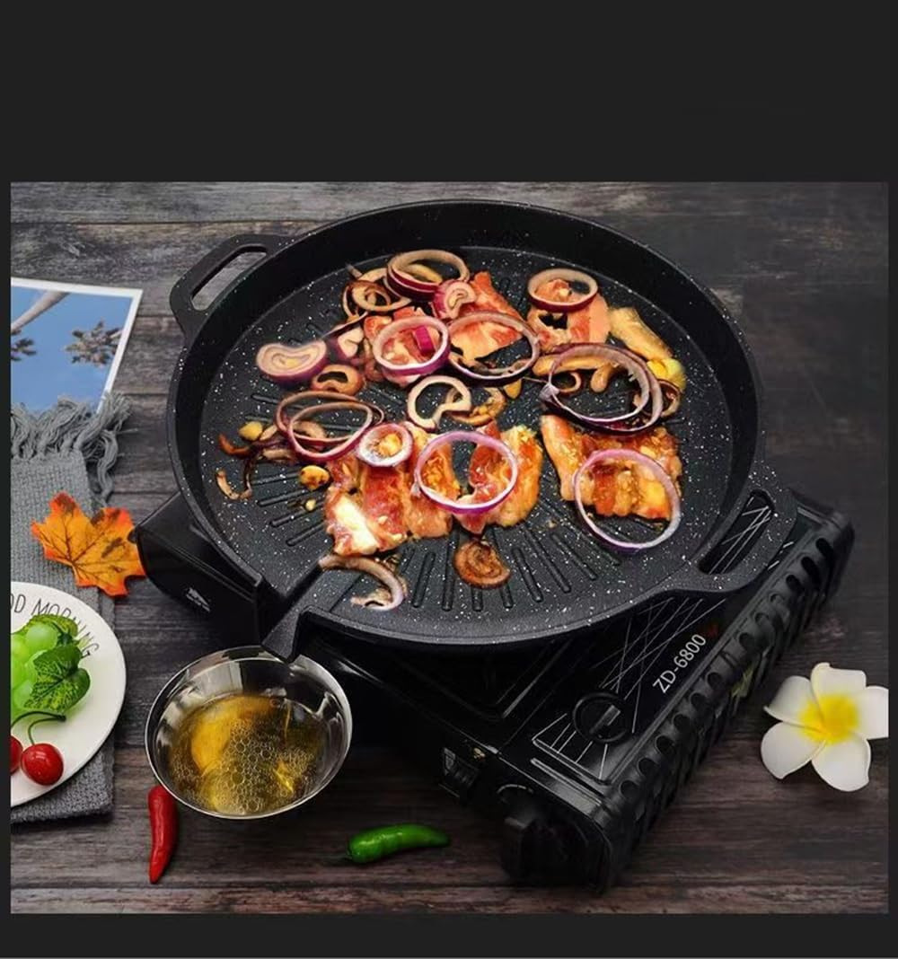 Amazon.co.jp: 鉄板 IH/ガス サムギョプサル専用 焼肉 プレート 丸型