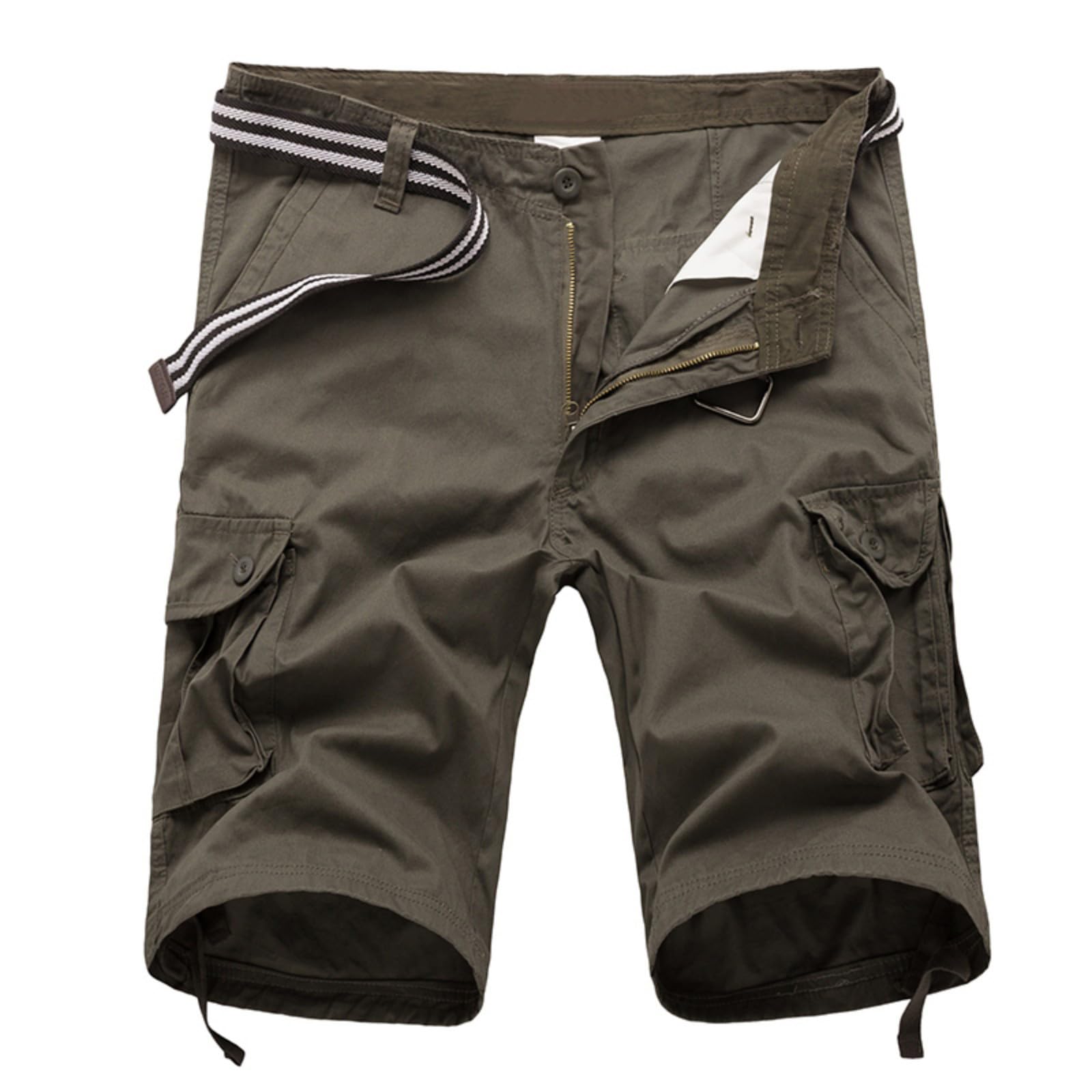 Mens 5" Cargo Shorts Cutton Twill Relaxed Fit Big and Tall Casual Workout Shorts Hiking Fishing Stretch Short Pants